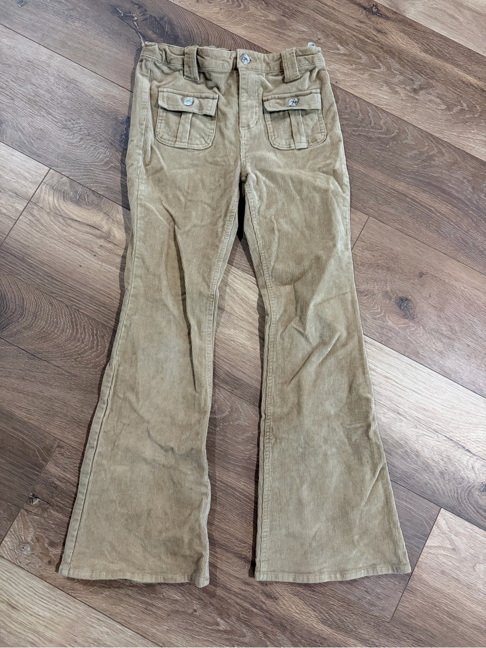 Forever 21 Tan Corduroy Flare Jeans